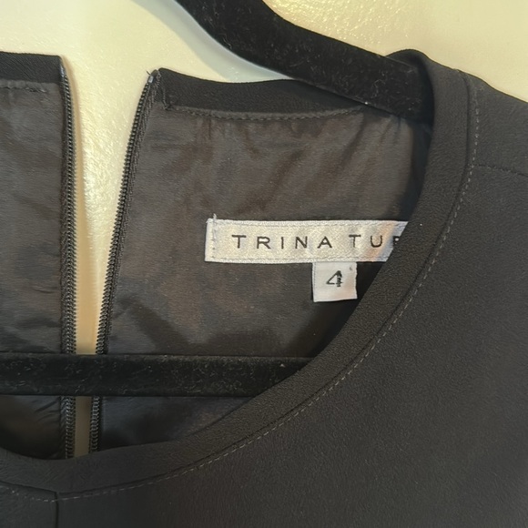 Trina Turk fit and flair black dress Black Sleeveless Dress - Picture 3 of 8